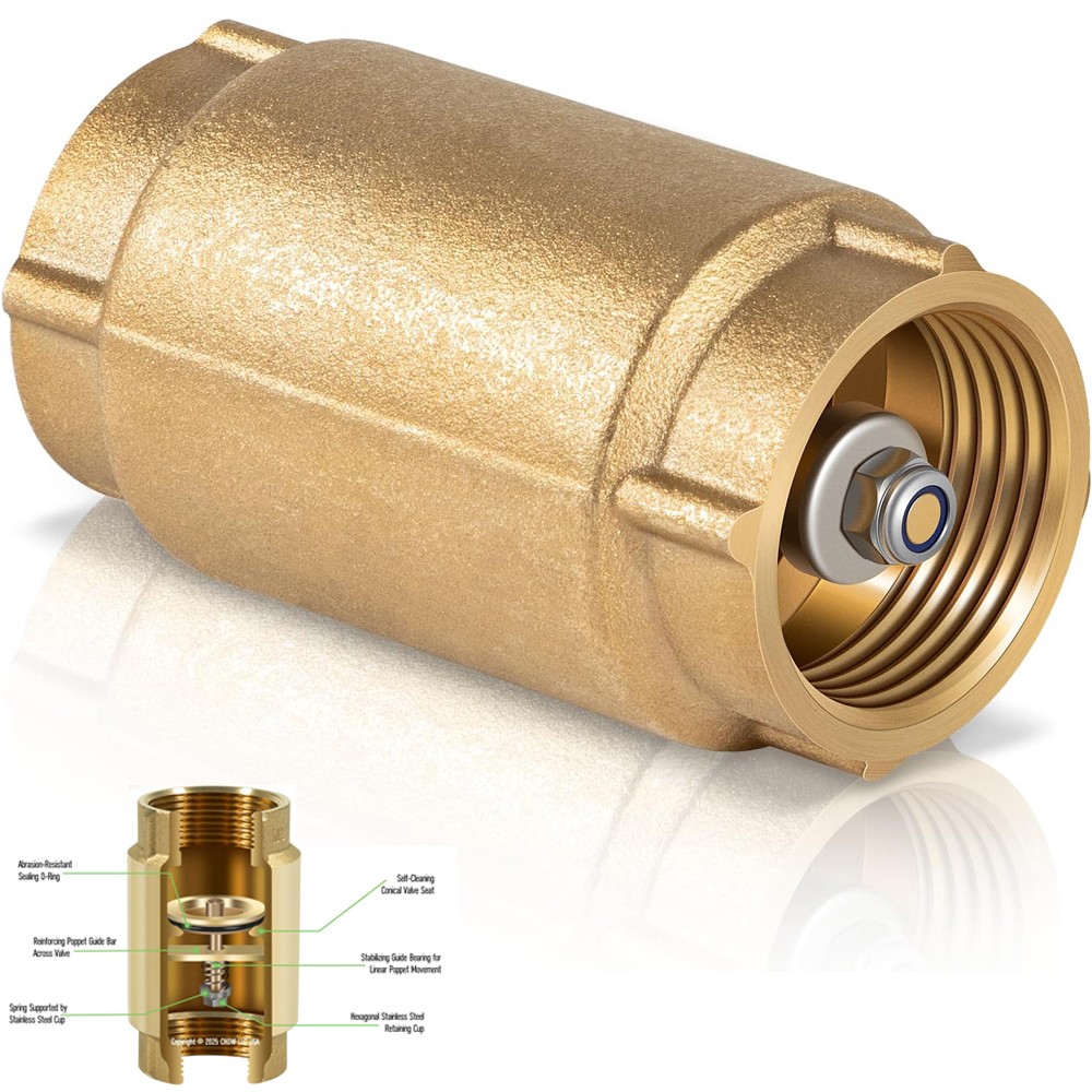 Universal 1 inch No-Lead Brass Check Valve for CVNL100 700 Series