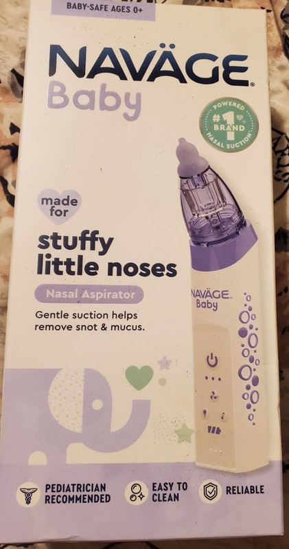Navage Baby Nasal Aspirator for Stuffy Little Noses, Purple & White
