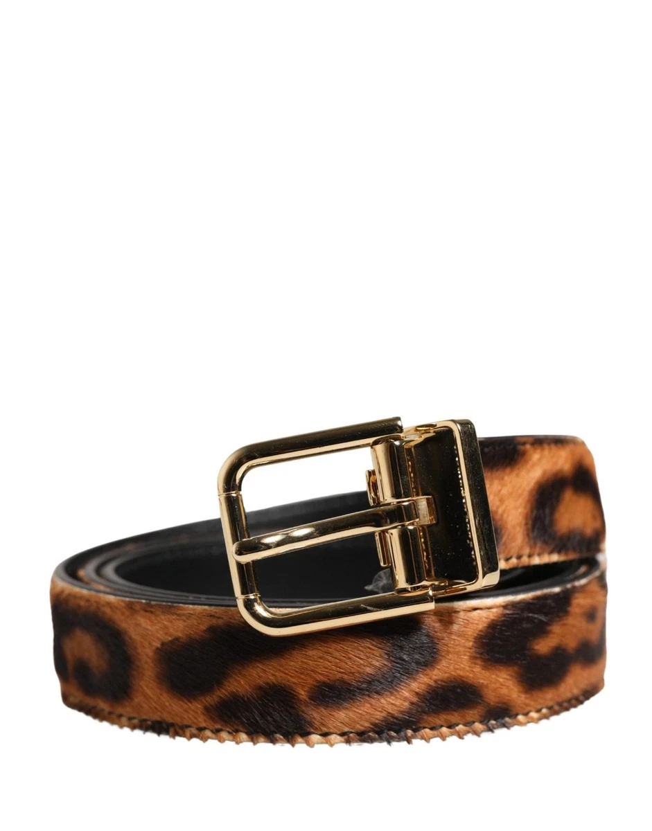 Dolce&Gabbana Women Brown Waist Belt Leather Leopard Print  display picture 2
