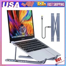 Laptop Docking Station Universal Laptop Stand 8 in 1 USB C Hub, Plug and Play CW