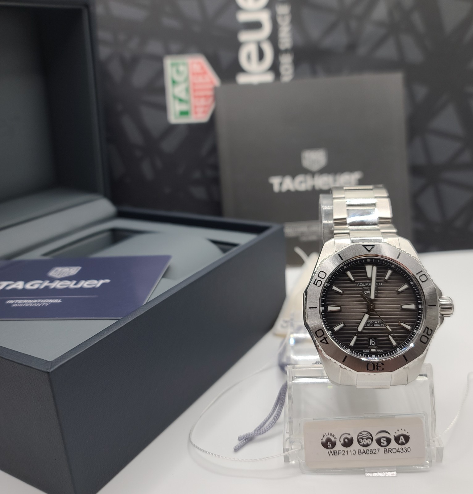 TAG HEUER MENS WATCH AQUARACER PROFESSIONAL 200 DATE AUTOMATIC STAINLESS STEEL