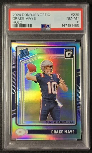 2024 Panini Donruss Optic Holo #229 DRAKE MAYE Rookie RC PSA 8