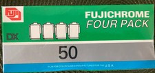 Fujichrome 50 DX Four Pack Sealed Exp 1990 Cold Stored 36 Exp RF 135 Japan