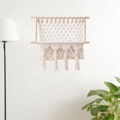 Macrame Wall Hanging Boho Yarn Tapestry for Wedding Living Room Apartment