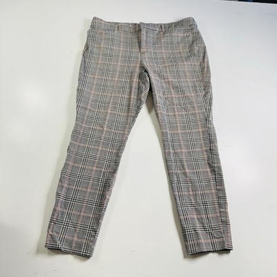 Old Navy Pixie Pants High Rise Black Red Plaid Women s Size 16