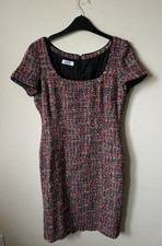 Moschino Cheap & Chic Tweed Dress Size 12 multicolour 47% virgin wool