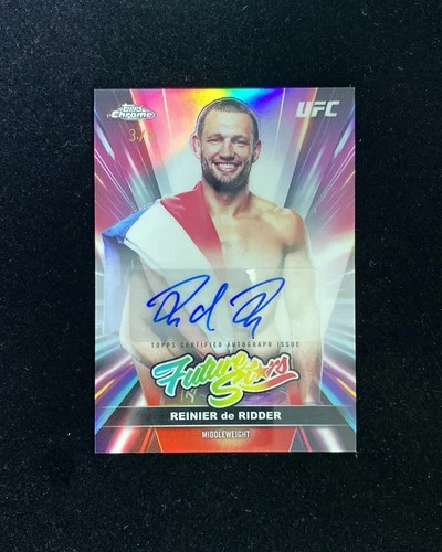 2026 Topps Chrome UFC Future Stars Red #FSA-RR Reinier de Ridder Auto 3/5 KP94