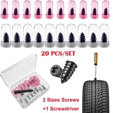20 60 Pcs Rubber Tire Nail Repair Kit Screw In Tire Plugs for Car Truck SUV Van