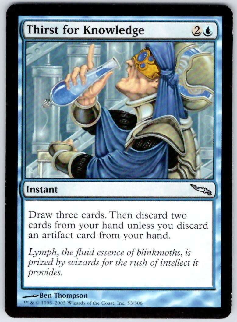 Thirst for Knowledge 53 Uncommon Mirrodin MTG Near Mint