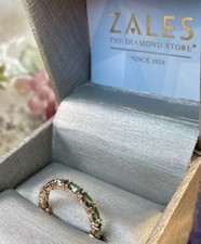 ZALES  14K Mystic Topaz Eternity Ring.  Sizes-6-9.5  14k Solid Rose Gold  3CT