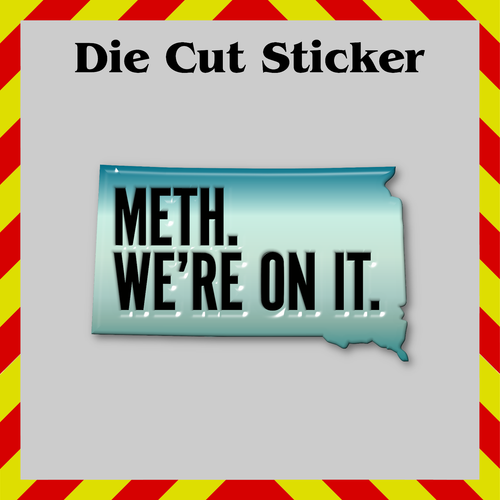 Meth. We're On It. Slogan Waterproof Sticker Decal for Water Bottles ...