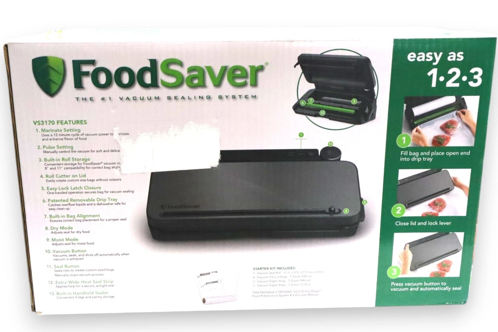 FoodSaver VS3170 Multi-Use Food Preservation System
Opens in a new window or tab