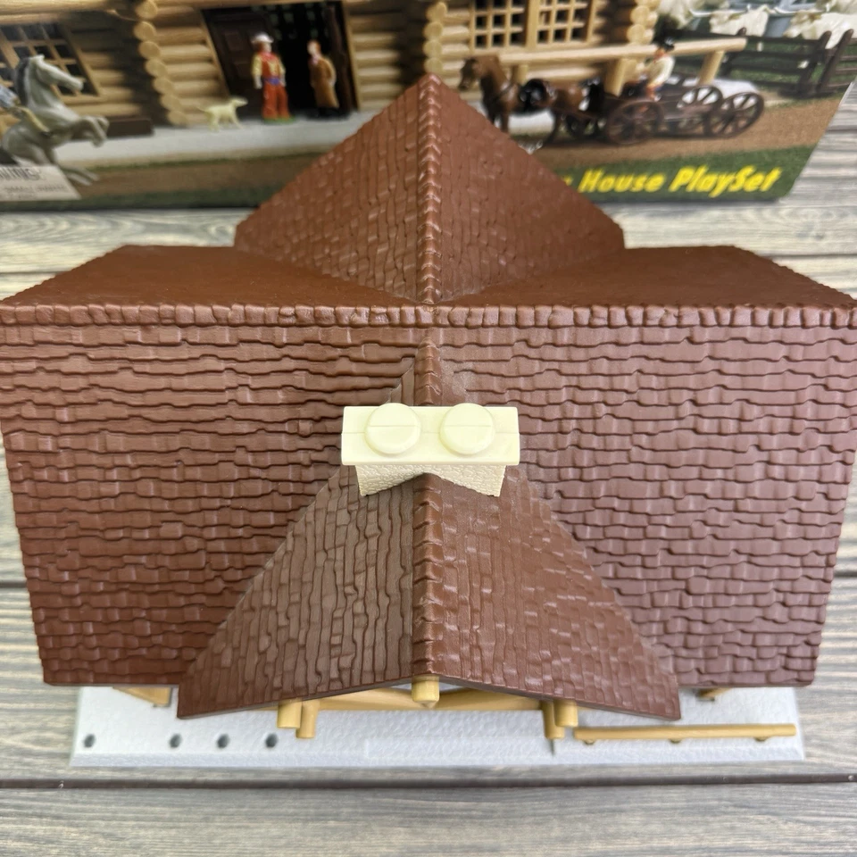 Ertl Farm County Ranch Longhorn Ranch Log House Set 1999 Box Incomplete 1/64 VTG - Image 4 of 4