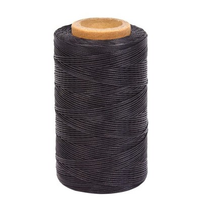 Waxed Thread 284 Yards 150D 0.8MM Leather Sewing 0.8 mm, Black 