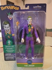 DC Comics The JOKER 7.5” Figure w/Display Stand Bendyfigs Noble Collection