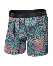 Saxx Quest Quick-Dry Mesh Boxer Brief Fly Men's Underwear, Pineapple Patch/Multi