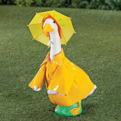 Yellow Raincoat Rainy Days Umbrella Goose Outfit Costume for Large