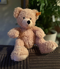 Steiff Friends TeddyBear 111471 Pink Plush Stuffed Animal Button in Ear Germany