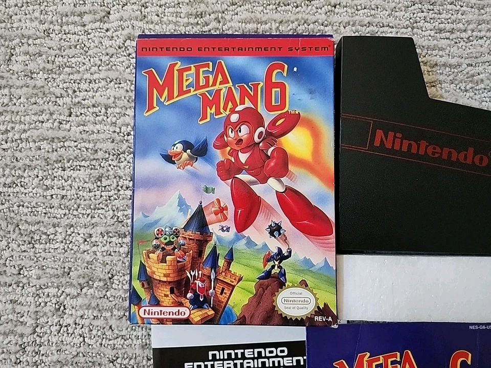 Mega Man 6 - Nintendo NES - Complete In Box (CiB) Manual Foam Cart GREAT SHAPE! - Image 2 of 4