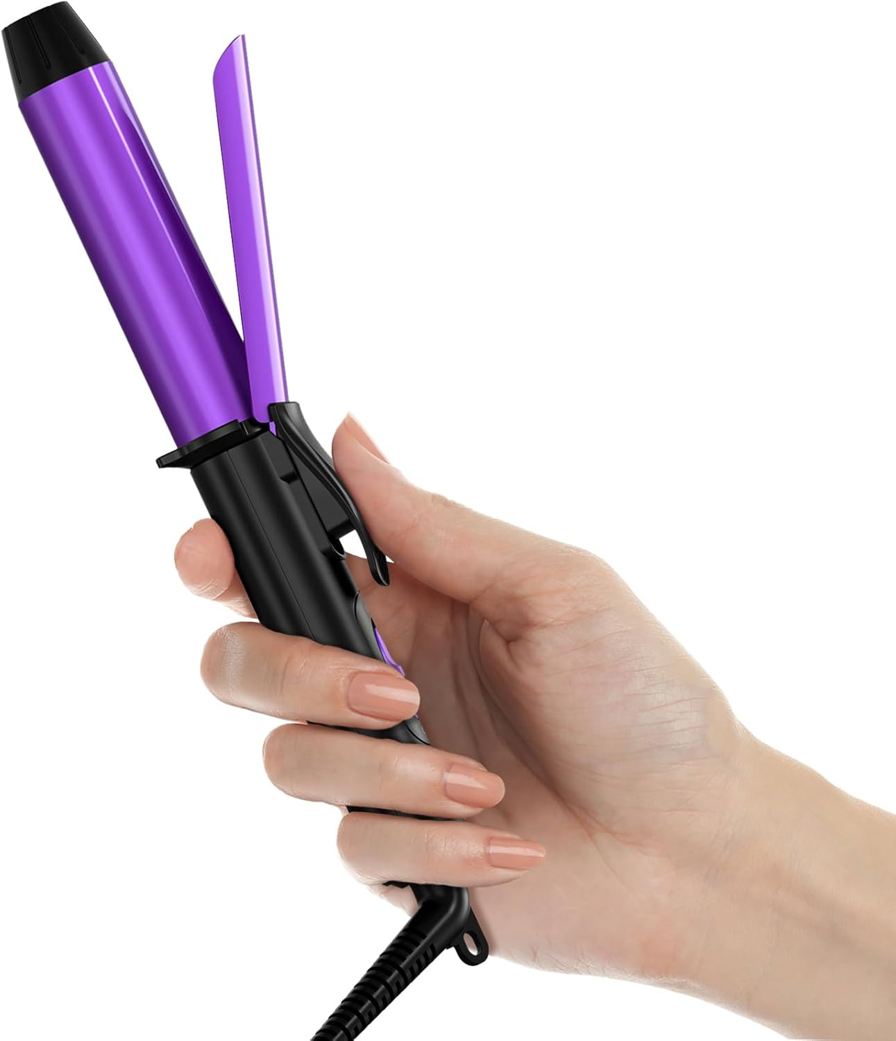 FARERY 1 Inch Barrel Travel Curling Iron, Dual Voltage, Ceramic Mini Hair Curler