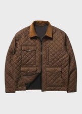 Yellowstone John Dutton Quilted Brown Jacket: Men's Western Fashion