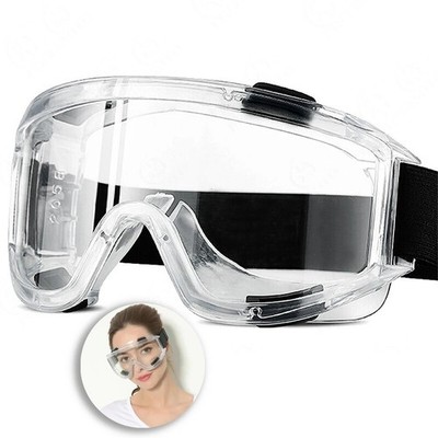 1PC Safety Goggles Eye Protective Over Glasses Clear Anti Fog Dust Outdoor Work 