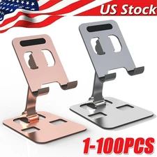 Universal Adjustable Metal Desk Tabletop Phone iPad Tablet Stand lot Foldable US