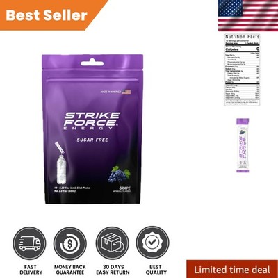 Sugar-Free Grape Drink Mix - Convenient Pre-Workout Energy, 10 Liquid Packs