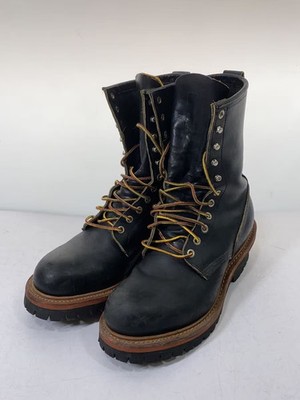 RedWing Boots 2218 Engineer Boots Vibram Sole ASTM Tag Leather Black Size 8.5D