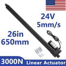 26Inch 650MM High Speed5mm/s Linear Actuator Motor 3000N DC24V Mounting Brackets