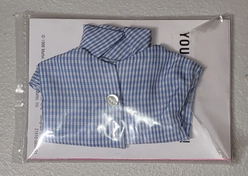Vintage Barbie #916 COMMUTER SET~ ORIGINAL CHECKERED BLOUSE ONLY (MIP) #CW1138