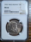 1955 Franklin Half "Bugs Bunny" NGC MS 66