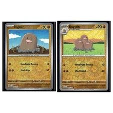 2 Card Pokemon TCG Collection - SV: Scarlet & Violet 151 - Diglett & Dugtrio LP