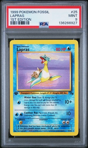 Lapras (1st Edition) graded PSA 9 for sale on eBay