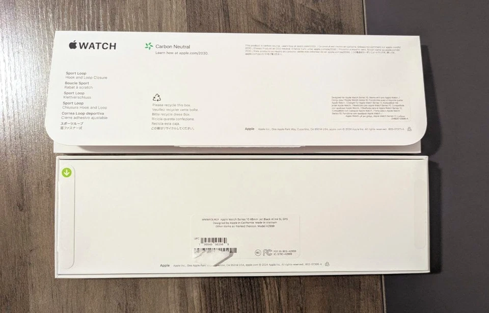 NEW Apple Watch Series 10 (GPS) 46mm Case w Ink Sport Loop Jet Black MWWR3LW/A   - Image 4 of 4