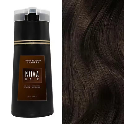 Nova Hair Dyeing 3-in-1-Haarpflegeshampoo, natürliches, schnelles, weißes Haar,