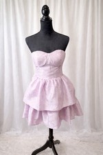 NWT Lavender Strapless Ruffle Mini Dress Lilac Prom Party Coquette