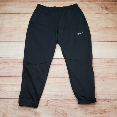 Nike Essential Running Pants Womens XL Black Dri-FIT Swoosh Tapered BV4817-010