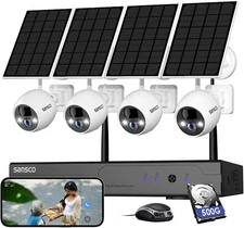 10CH NVR Wireless Battery Powered CCTV Security System 4MP WiFi Two Audio Camera