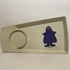 McDonalds Grimace Happy Meal 1970’s Plastic Tray Cup Holder Simon Marketing VTG