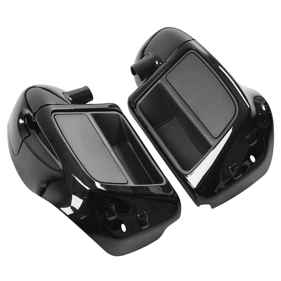 Carenado de pierna ventilado inferior negro vivo apto para Harley Touring Street Glide 14-2024 Foto 4 de 4