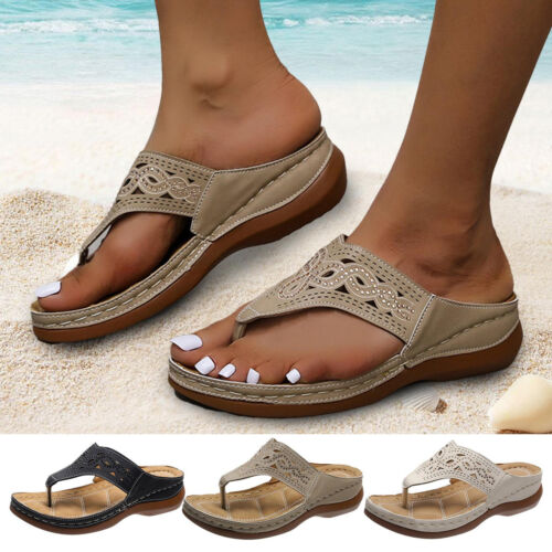 Orthopedic Sandals Soft Cushion Summer Thong Slippers Casual Comfy Shoes