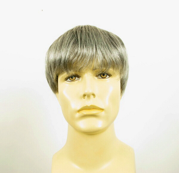 Perruque en cheveux naturels poivre et sel modèle STEVE 44 pour homme