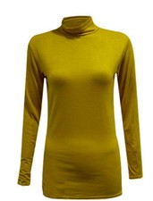 LADIES WOMENS  POLO NECK ROLL NECK TURTLE NECK PLAIN JUMPER TOP LONG SLEEVE 8-26