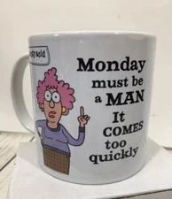 Aunty Acid Mug XLarge  20 Oz Novelty Ceramic Jumbo Coffee Soup Cocoa Tea Cup