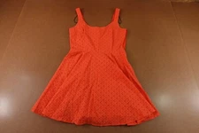 H&M Womens Size Small Orange Eyelet Scoop Neck Sleeveless Fit & Flare Dress NWT