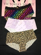 NWT Victorias Secret PINK No-Show Seamless Hipster Panties -LOT OF 3- Medium M