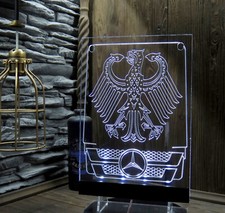Trucker LKW Namensschild LED MERCEDES  Emblem...