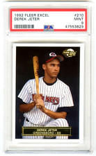 DEREK JETER~1992 FLEER EXCEL PSA-9 MINT MINOR LEAGUE ROOKIE RC CARD#210~NEW CASE. rookie card picture