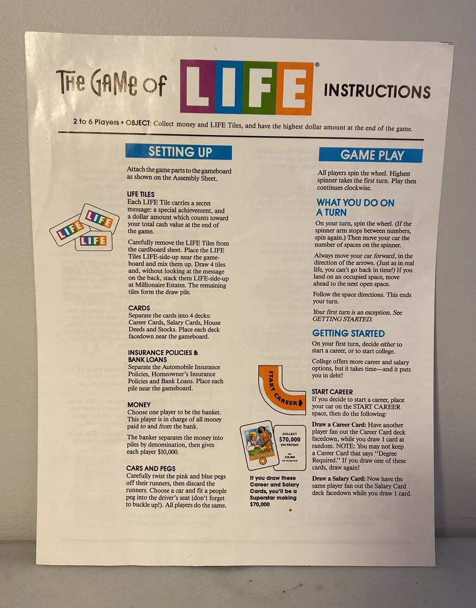 Game of Life Rules  Official Game Rules